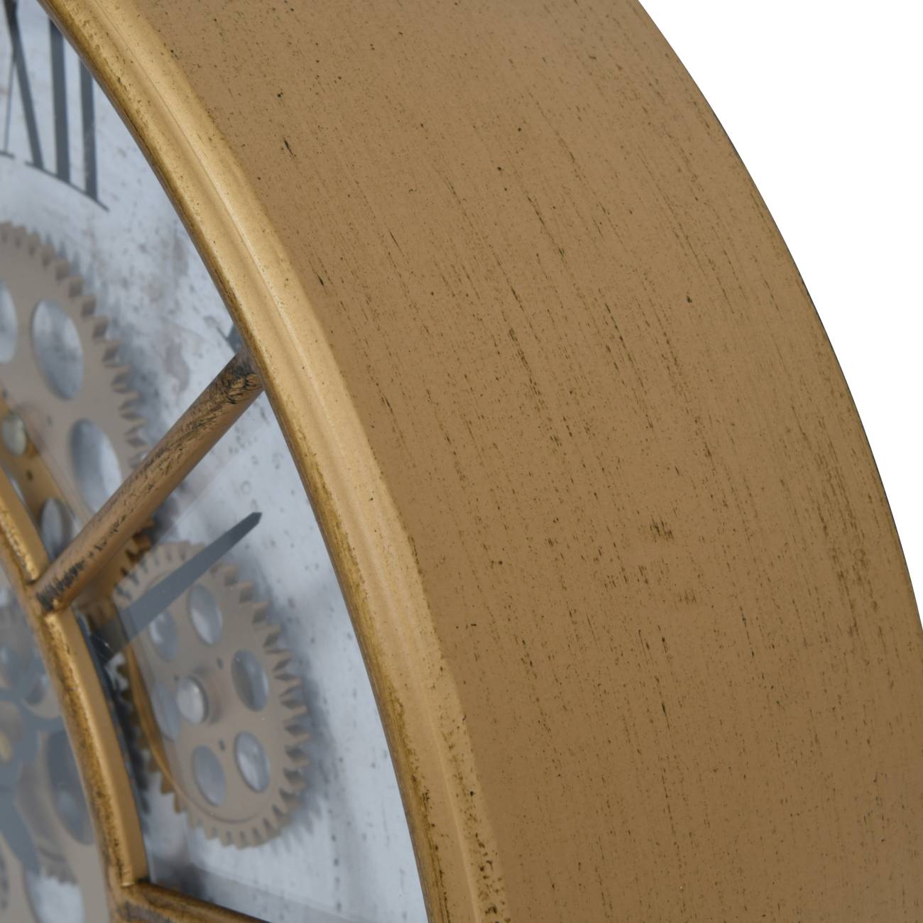 Brockett Gold Skeleton 40cm Moving Cog Clock