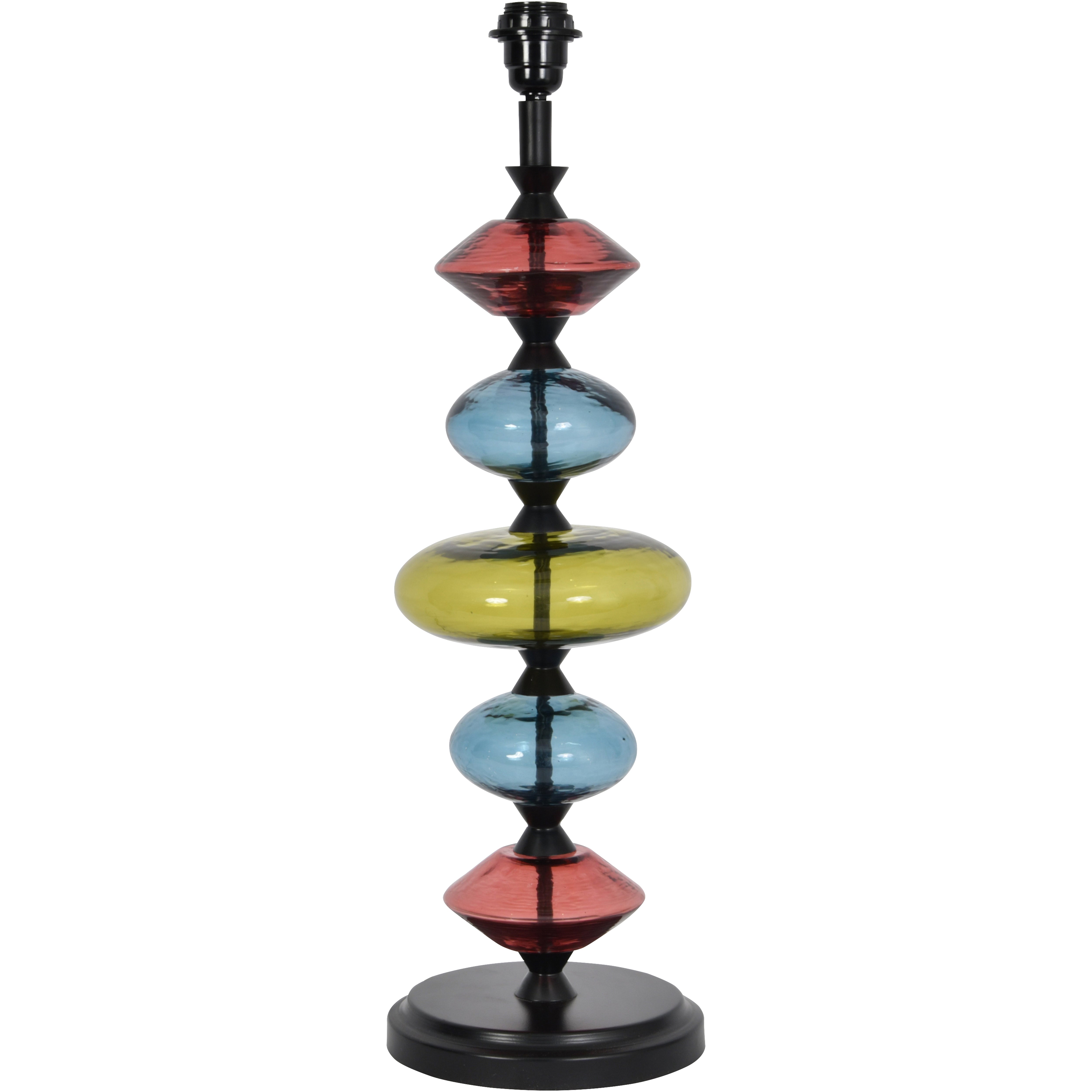 Evie Lamp in Ebony & Green Glass (Base Only) - E27