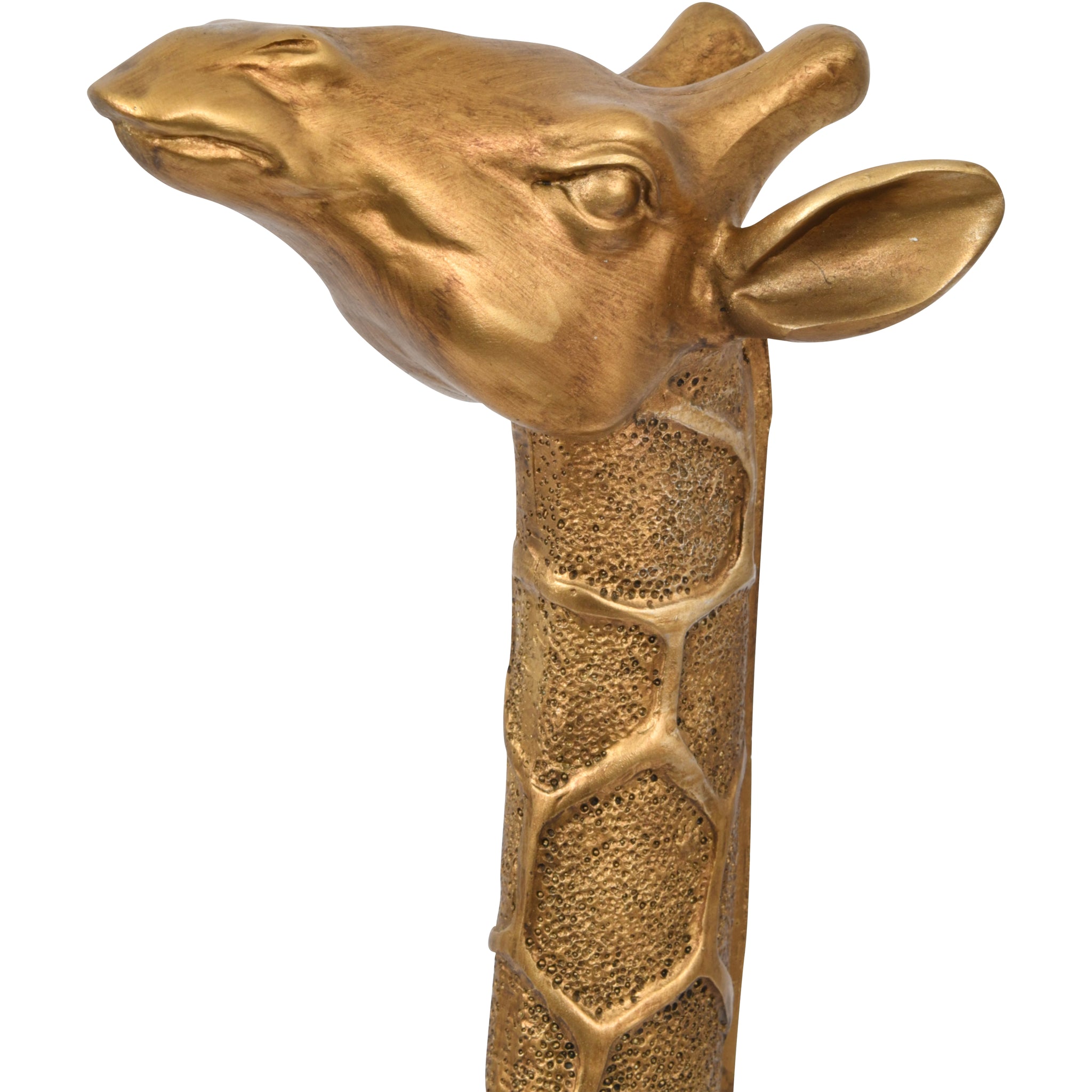 Large Giraffe Gold Sculpture Head Forward