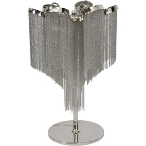 Iguazu Silver Chain 4 Bulb Table lamp