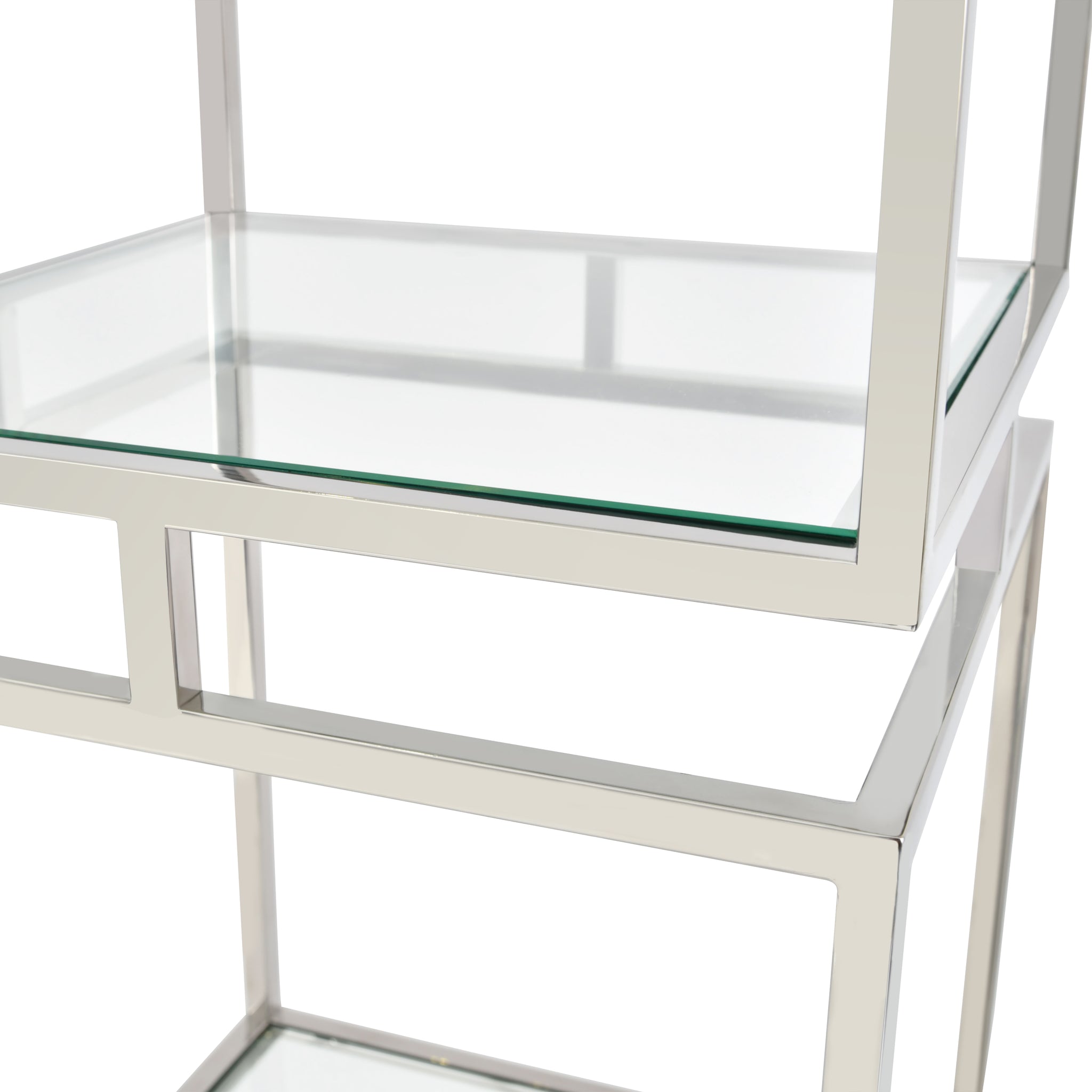 Alberta Stainless Steel Frame and Clear Glass Display Unit