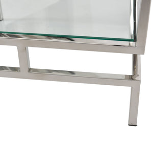 Alberta Stainless Steel Frame and Clear Glass Display Unit