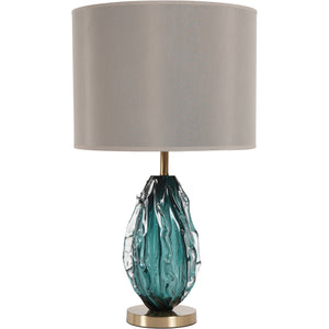 Hayden Green Glass Table Lamp Base (Base Only) - E27 40W 16" Shade