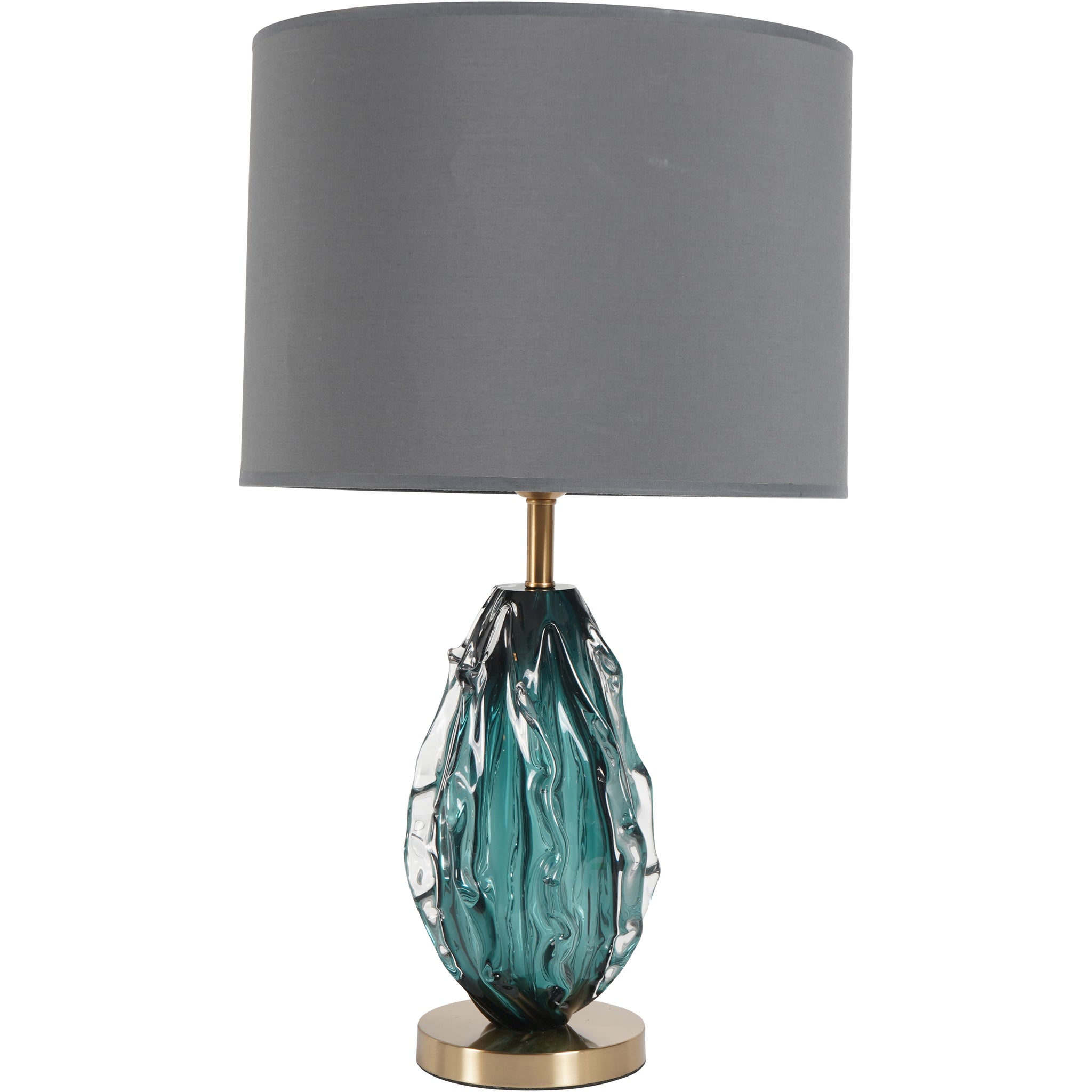 Hayden Green Glass Table Lamp Base (Base Only) - E27 40W 16" Shade