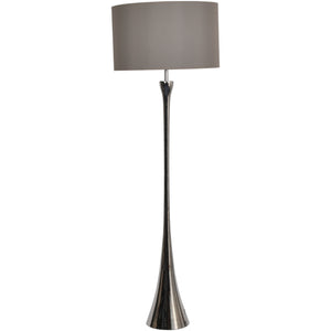 Lira Nickel Lamp (Base Only) - E27 15W LED 20" Shade