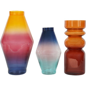 Eloise Tropical Sunset Ombre Large Glass Vase 53cm