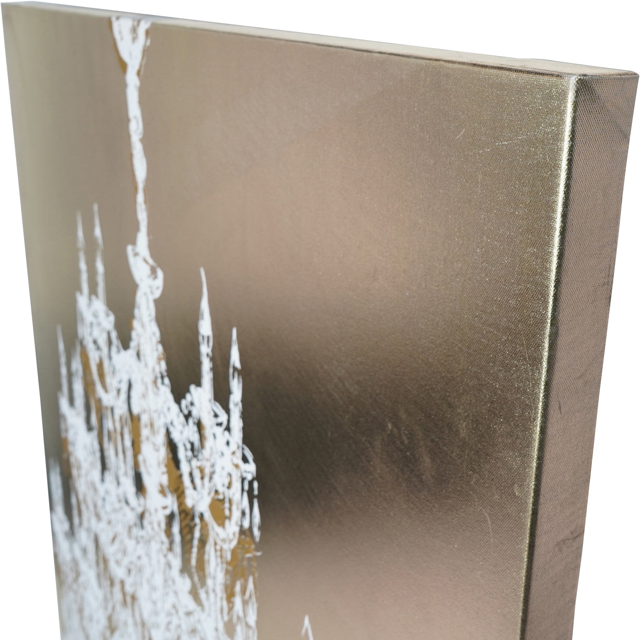 Chandelier Gold Foiled Canvas 140x100cm