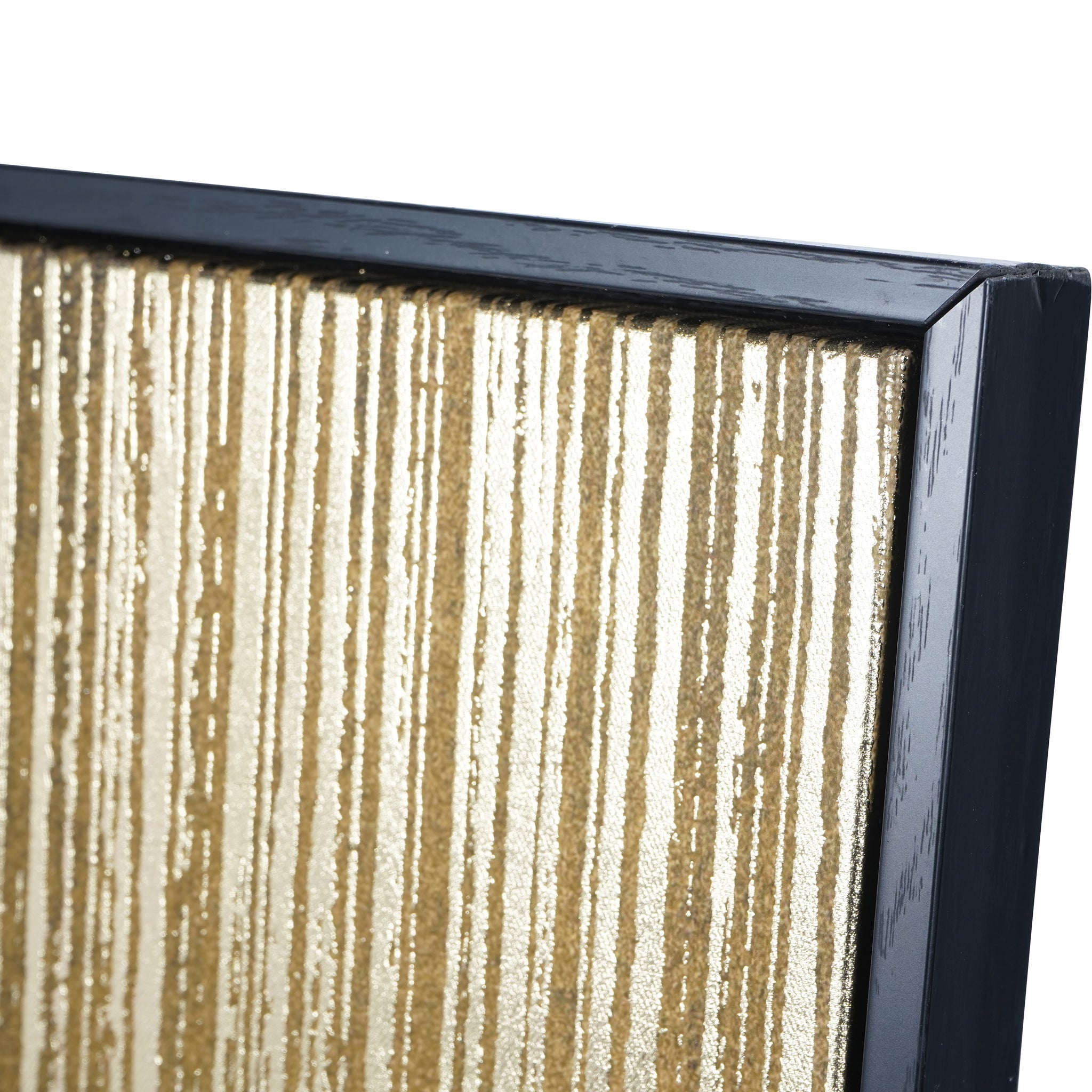 Golden Rain Foil Framed Canvas 140x100cm