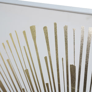 Golden Foil Sunburst Framed Canvas 100x100cm
