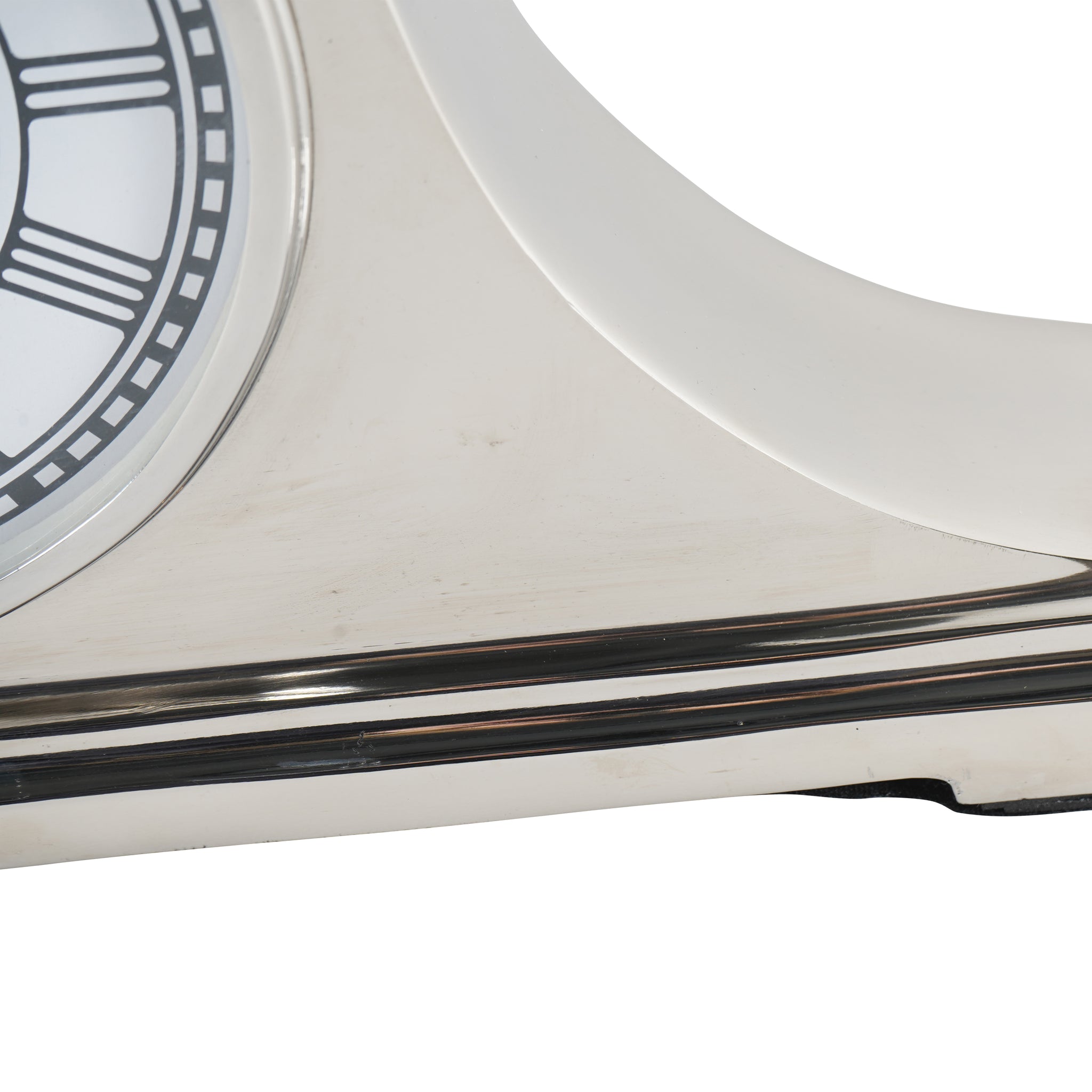 Period Style Carriage Mantel Clock in Nickel Finish