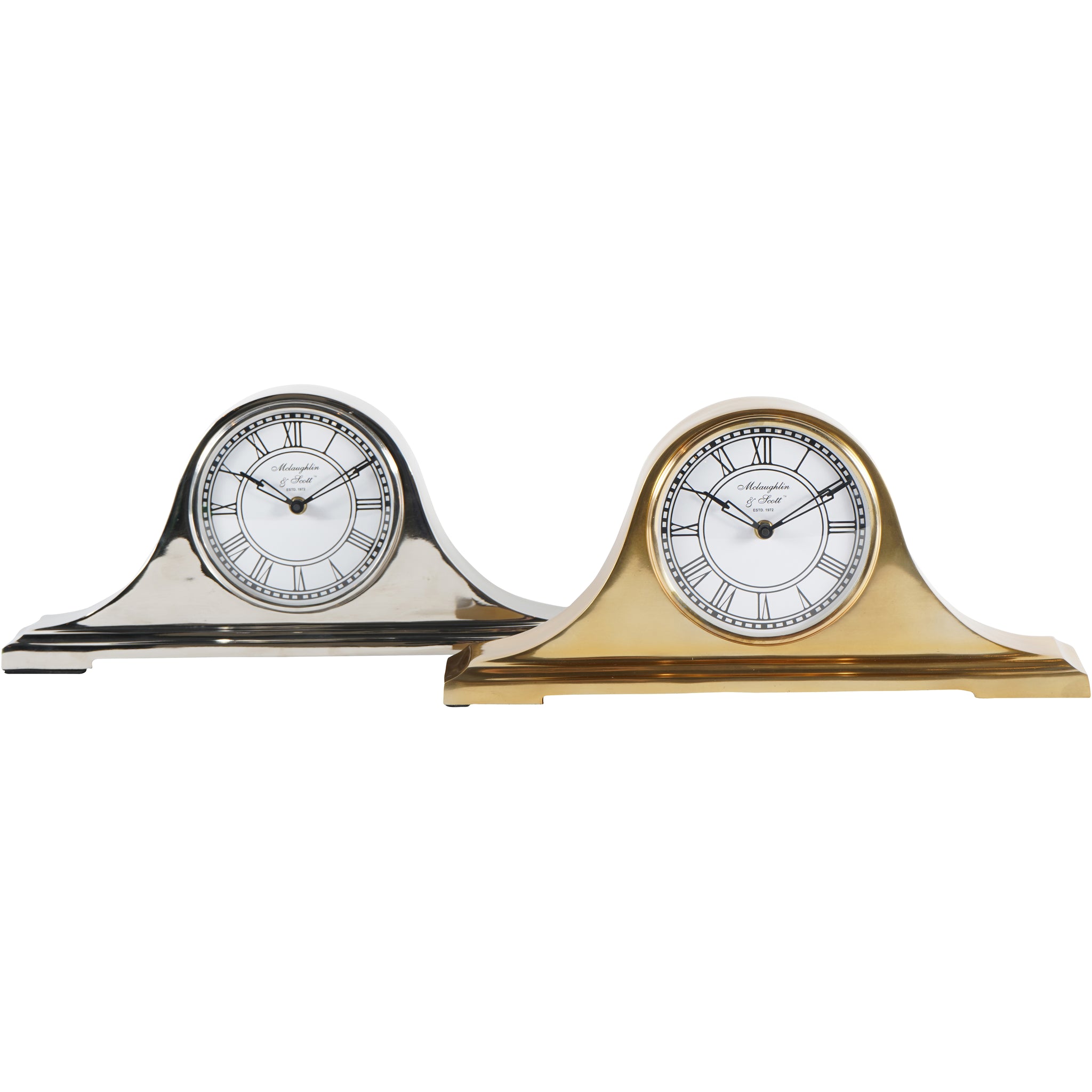 Period Style Carriage Mantel Clock in Nickel Finish