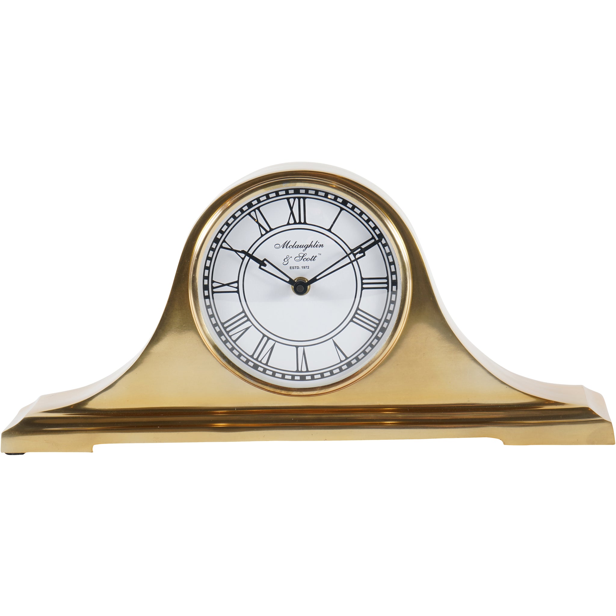 Period Style Carriage Mantel Clock in Brass Finish