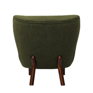 Luis Wingback Occasional Chair Hunter Green Boucle