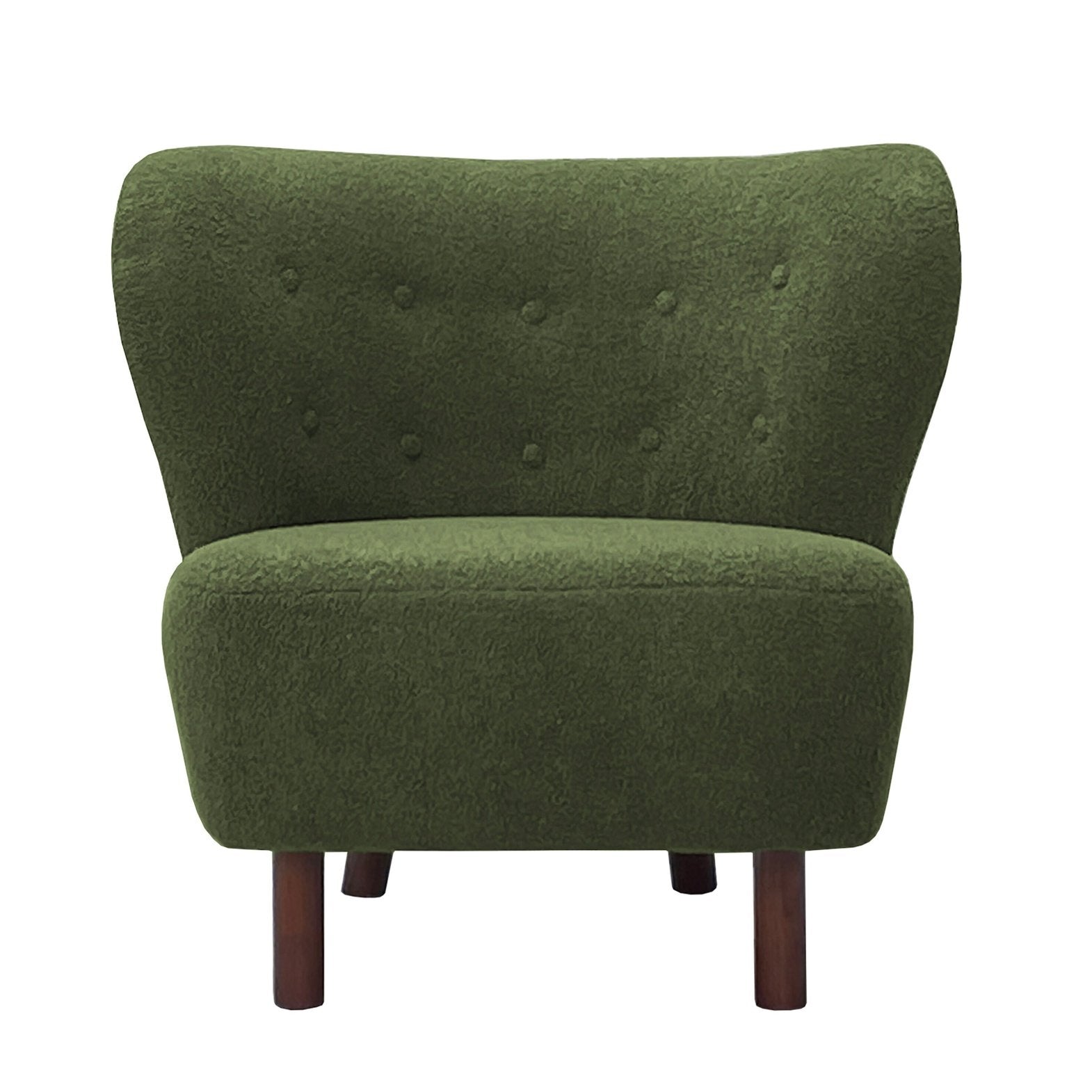 Luis Wingback Occasional Chair Hunter Green Boucle