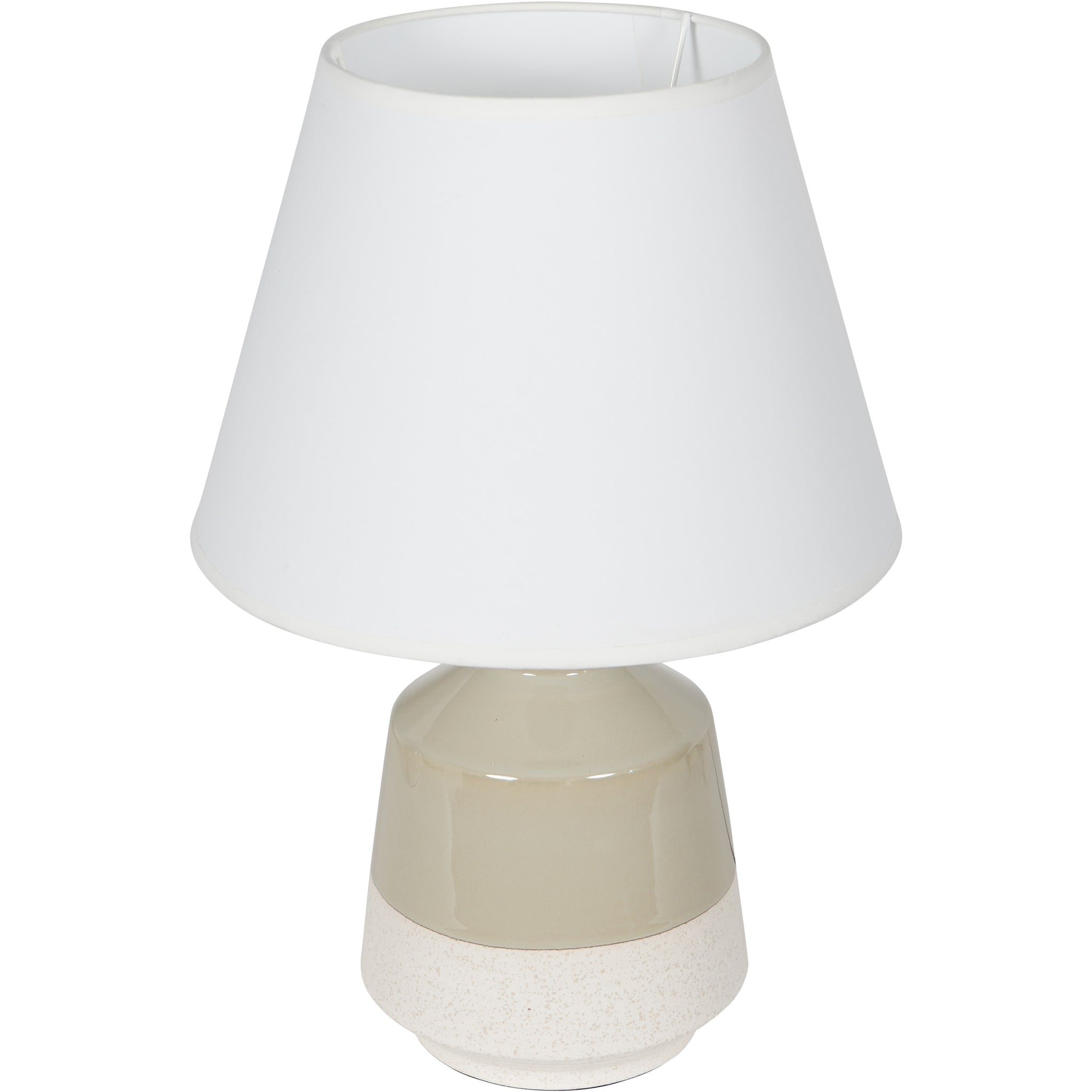 Chaucer Soft Green Dipped Glaze Table Lamp 44cm with Ivory Coolie Shade