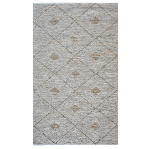 Lao Hand Woven Beige Leather Rug 160x230cm