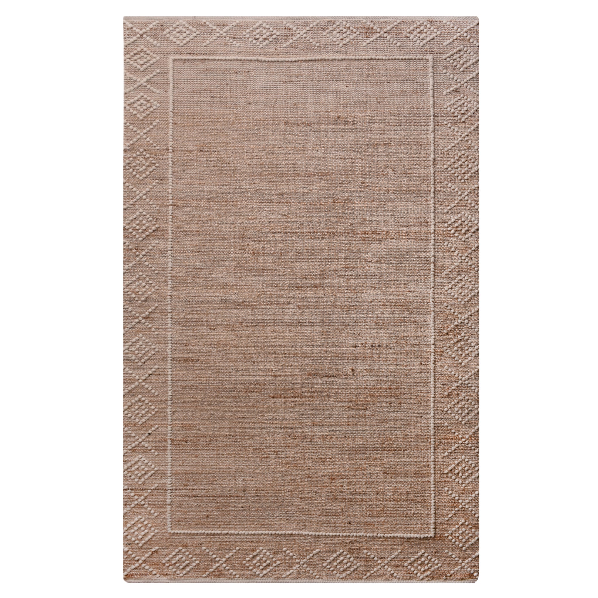 Tamlin Hand Woven Natural & Ivory Jute and Wool Rug 160x230cm
