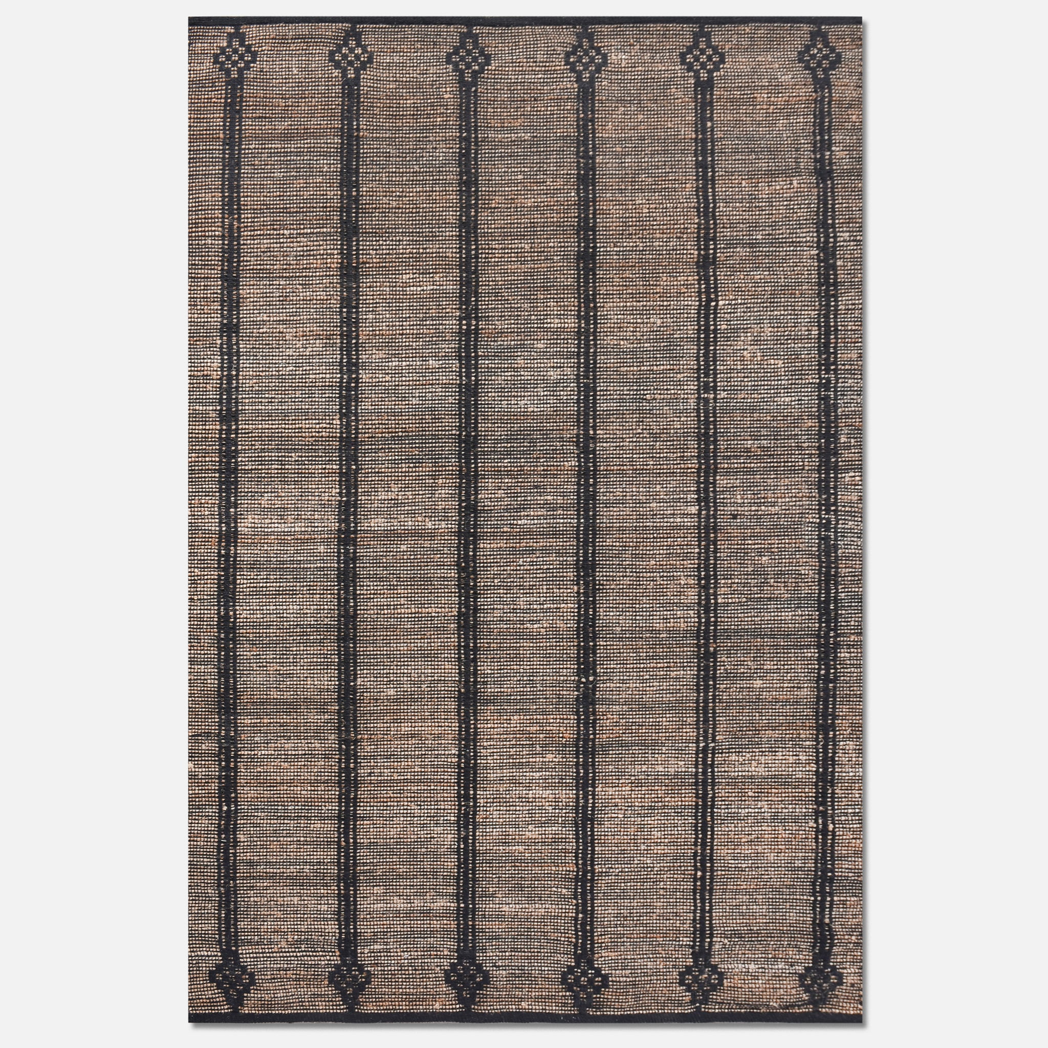 Soho Hand Woven Natural & Charcoal 160x230cm Jute and Cotton Rug