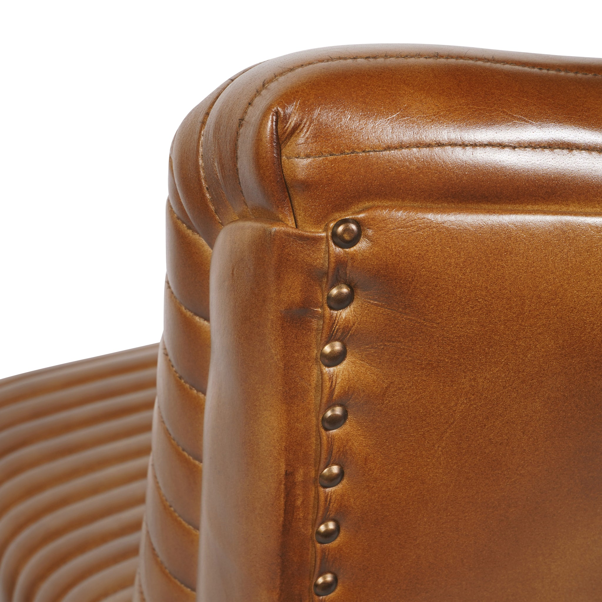 Troika Leather Occasional Chair in Cognac