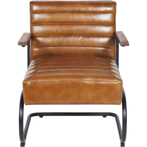 Hendrick Occasional Leather Chair in Cognac