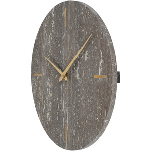 Dark Travertine Marble Wall Clock 41cm