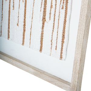 Framed Rug Wall Taupe Textured