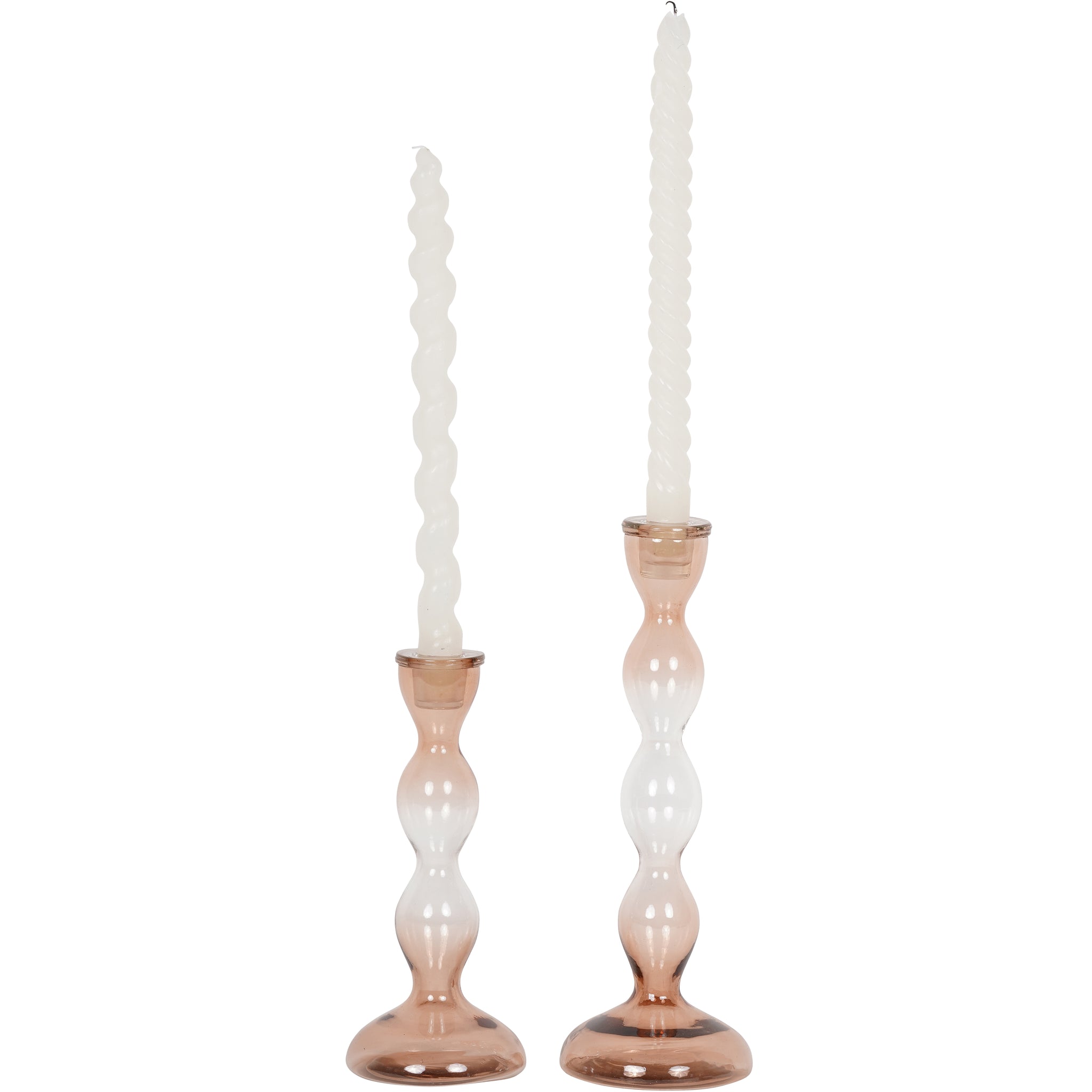 Bobbles Candlestick Rose Ombre Small 24cm