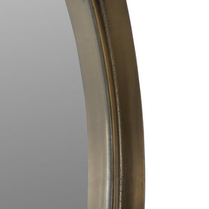 Helsinki Brass Textured Round Mirror 80cm
