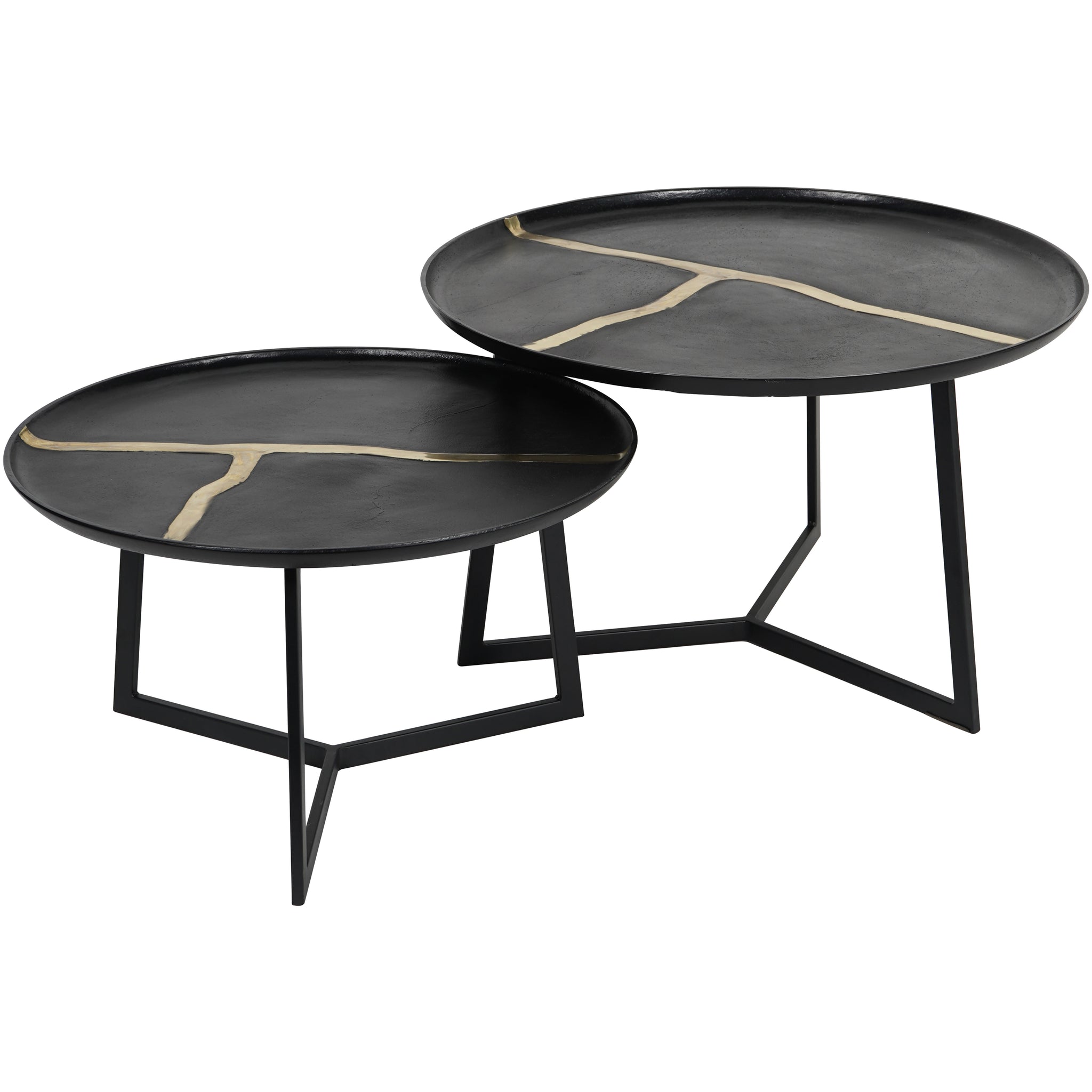 Nevada Set of Two Textured Coffee Tables