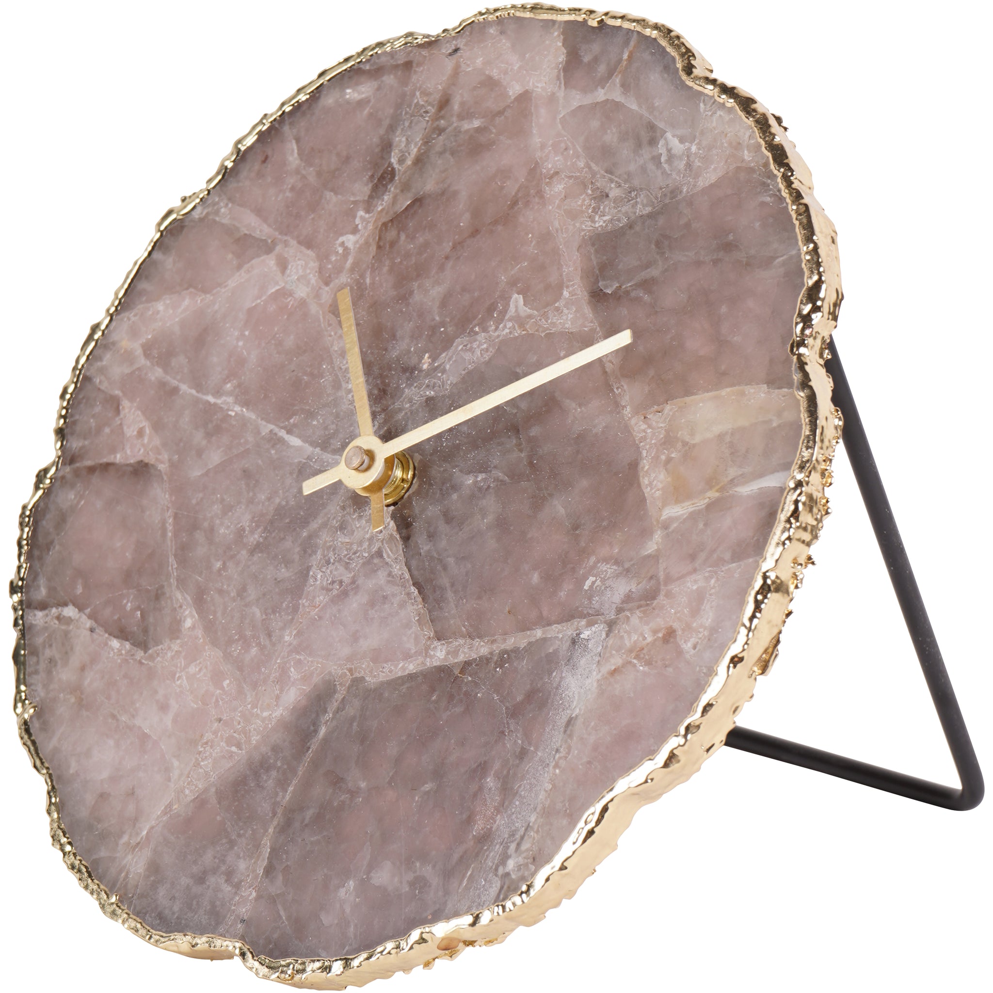 Dusky Agate Mantel Clock 20cm
