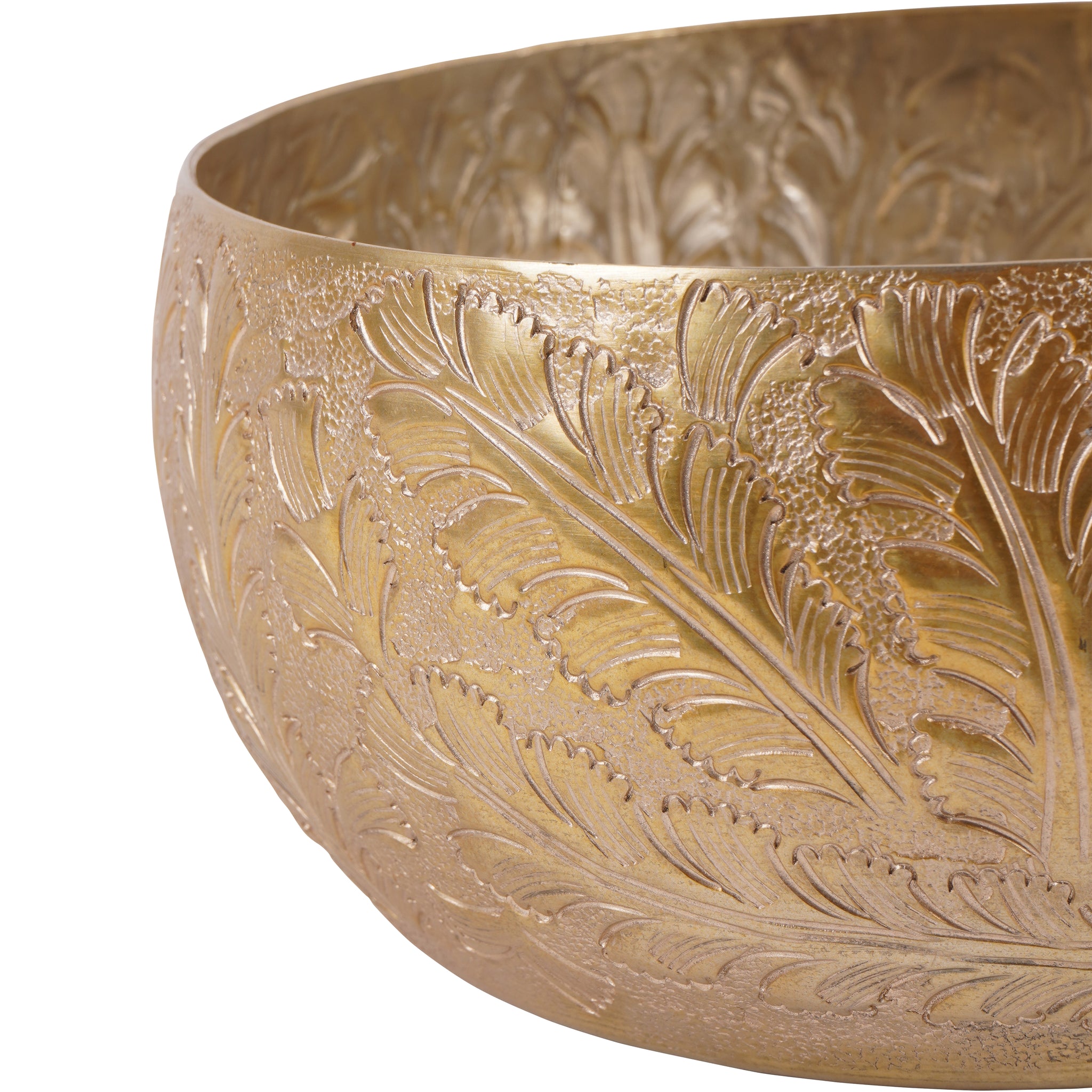 Winston Gold Leaf Embossed Round Convex Bowl Small