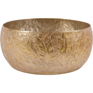 Winston Gold Leaf Embossed Round Convex Bowl Small