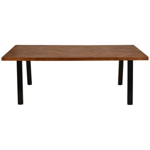Burton II Herringbone Wooden Dining Table 220cm