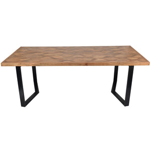 Marton II Geometric Wooden Dining Table 220cm