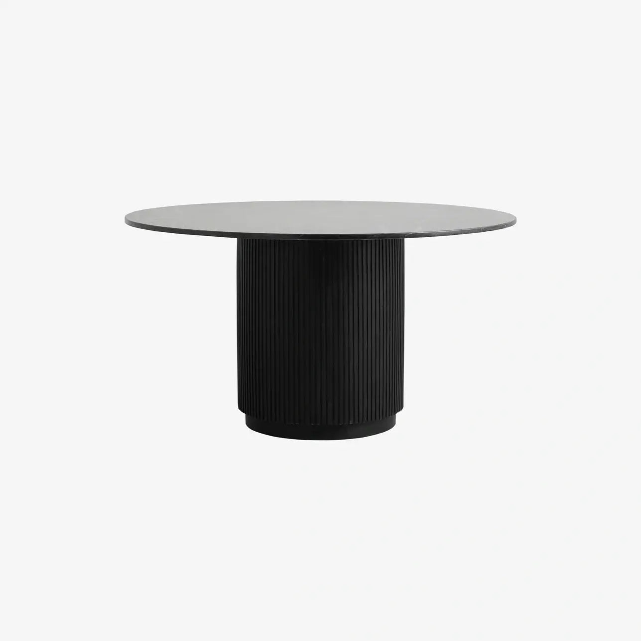 Nordal Erie Round Dining Table Black Marble Top 140 Cm