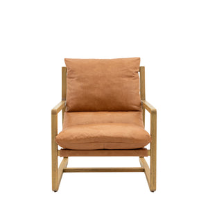 Barela Lounge Chair Vint Brn Leather
