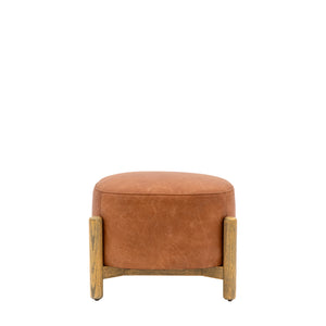 Tindal Footstool Vintage Brown Leather