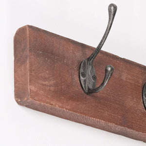 10 Hook 121cm Wooden Coat Hanger