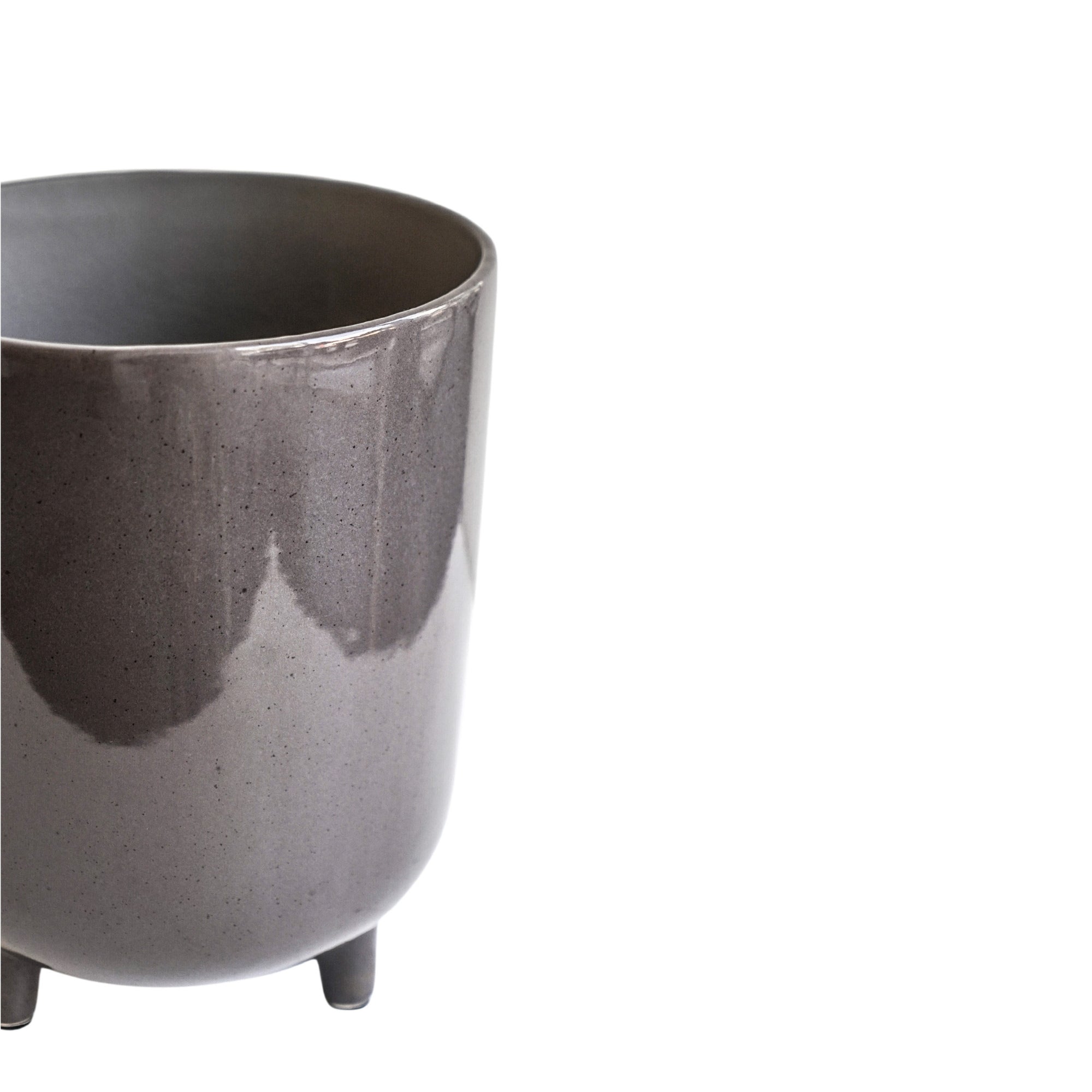 Lecce Grey Speckled Planter Large