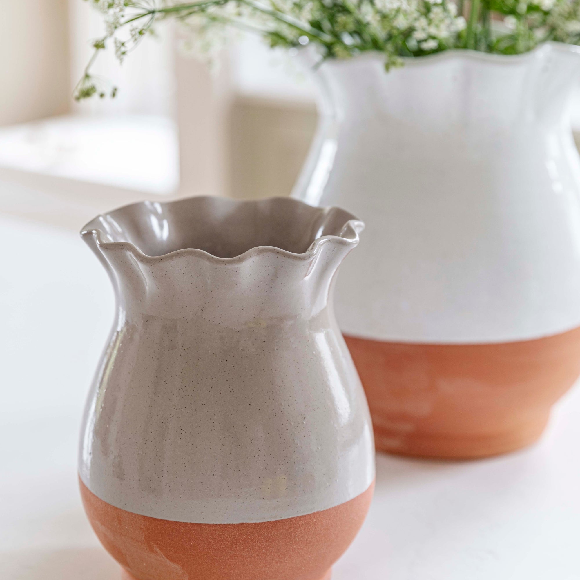 Moreton Ivory Scalloped Vase