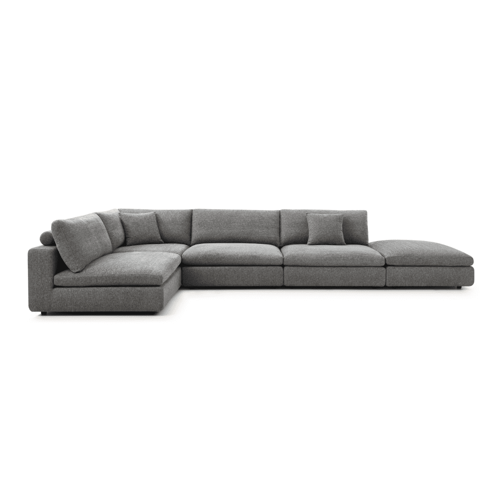 Blanco 5 Piece Modular Sofa Charcoal