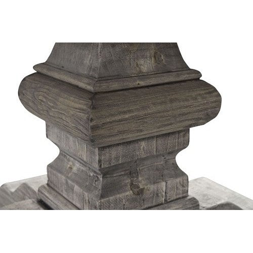 Column Leg Round Dining Table Reclaimed Wood Grey 180 Cm