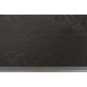 Illusion Medium Sideboard With Top Rack Shelving Oak Parquet Black Steel Frame