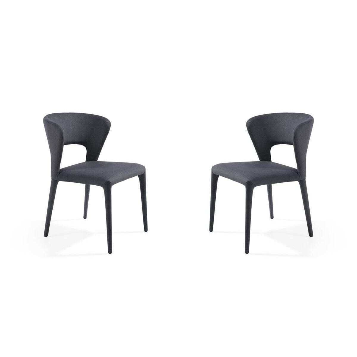 Pari I Dining Chair Set of 2 Luxe Cinder Grey