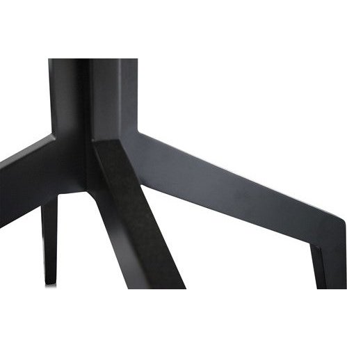Razor Round Dining Table Black Marble Top Black Metal Legs 120 Cm