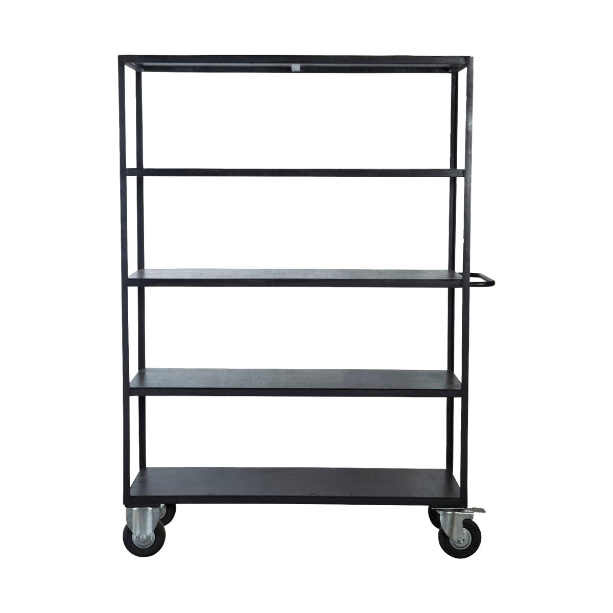 Large Shelving Unit with 4 Wheels, Black
