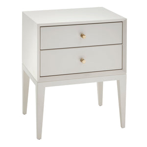 celine 1 drawer white bedside table brass handles Home James