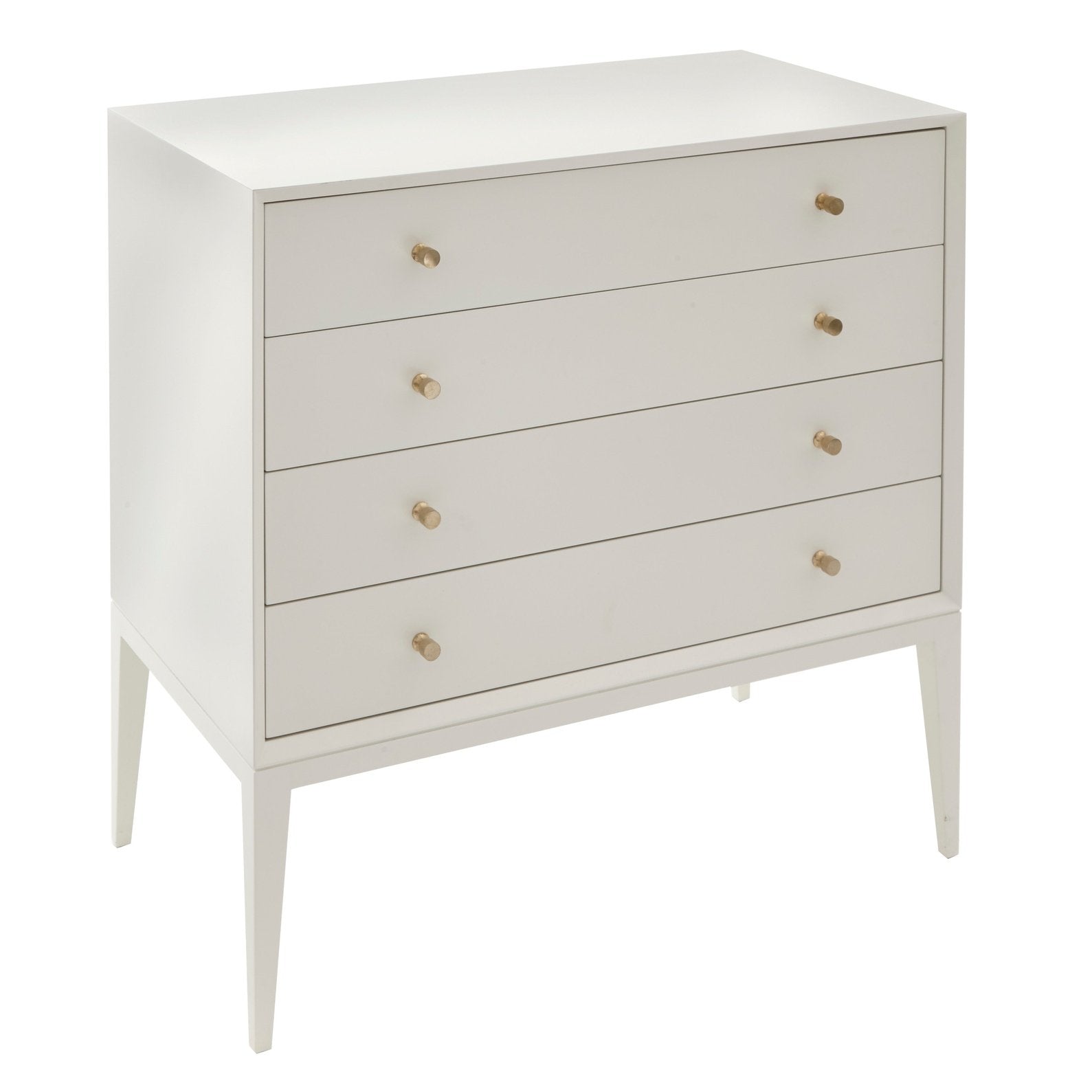 Celine chest of drawers white and brass