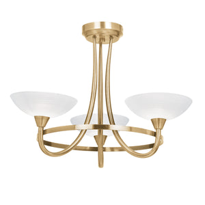 Lacey 3 Ceiling Lamp Antique Brass