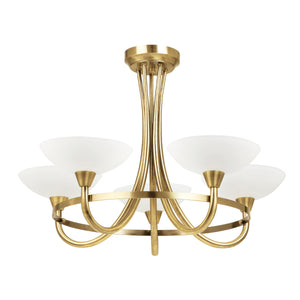 Lacey 5 Ceiling Lamp Antique Brass